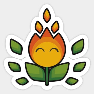 Fire Flower Sticker